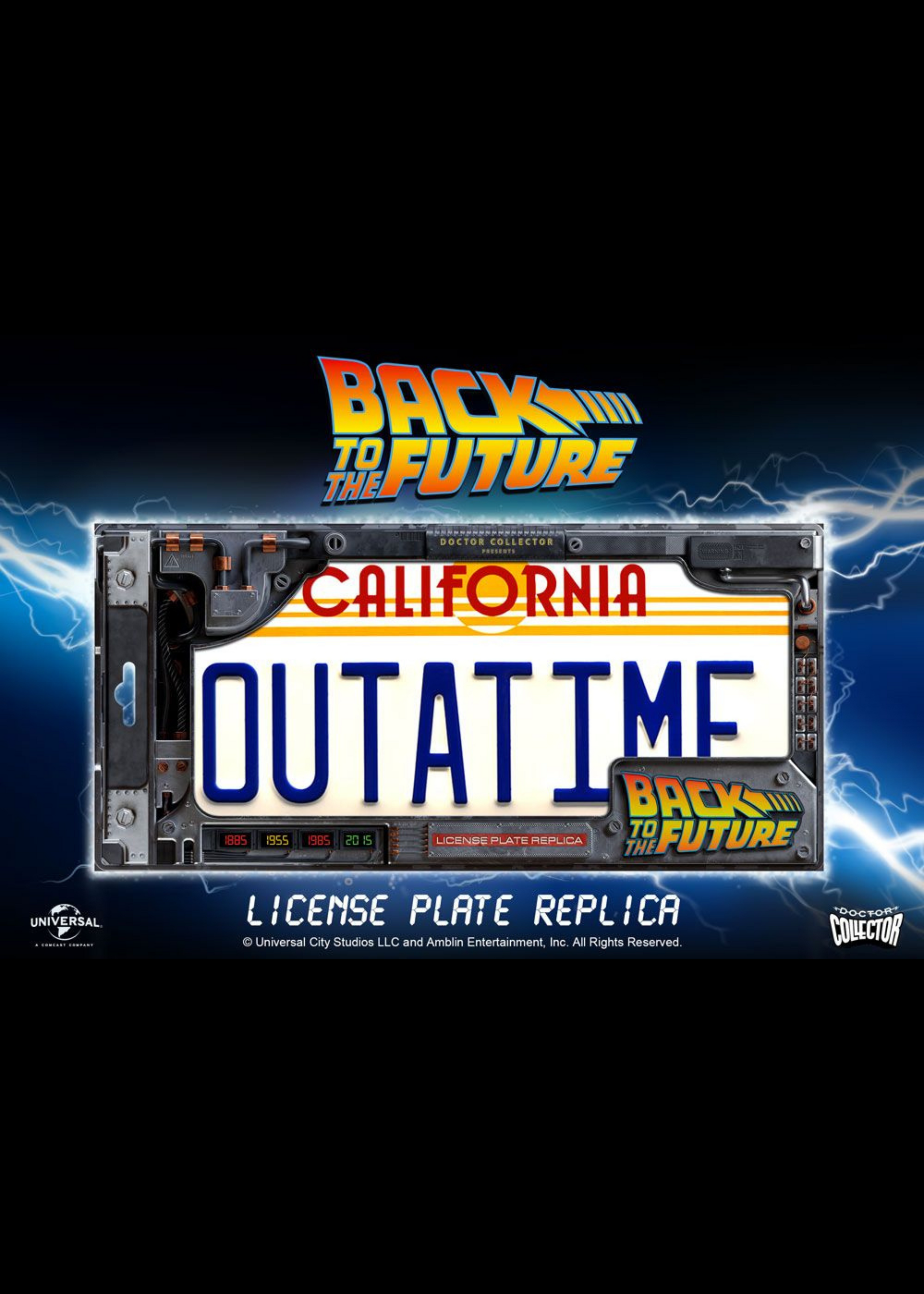 Back To The Future: Replica 1:1 ´Outatime´ Targa DeLorean License Plate