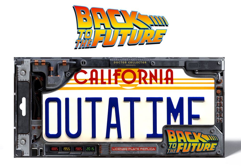 Back To The Future: Replica 1:1 ´Outatime´ Targa DeLorean License Plate