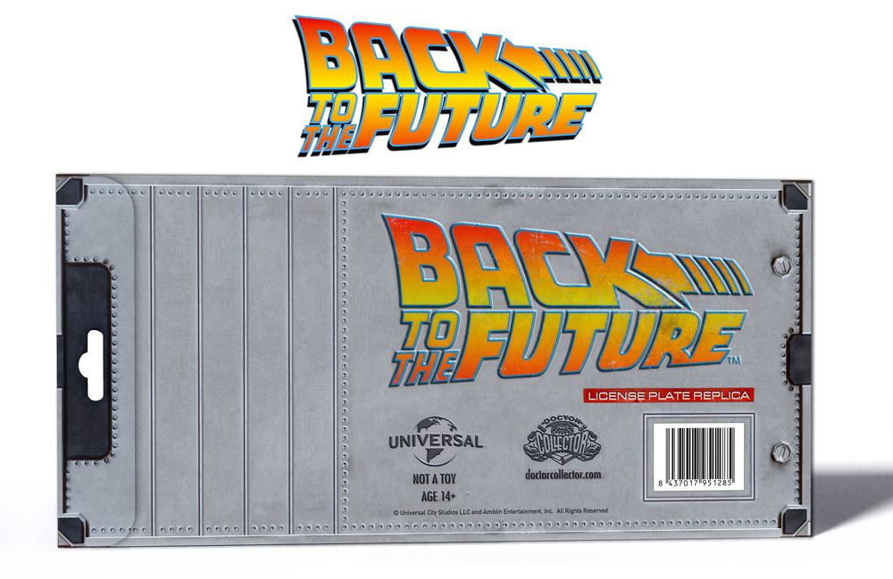 Back To The Future: Replica 1:1 ´Outatime´ Targa DeLorean License Plate