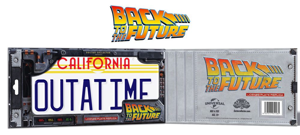 Back To The Future: Replica 1:1 ´Outatime´ Targa DeLorean License Plate