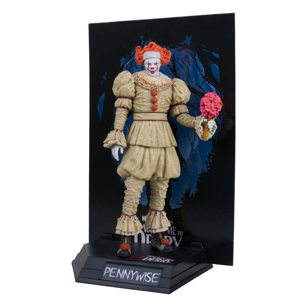 IT: Welcome to Derry Movie Maniacs PVC Statue Pennywise (Flashback) (Gold Label) 16 cm