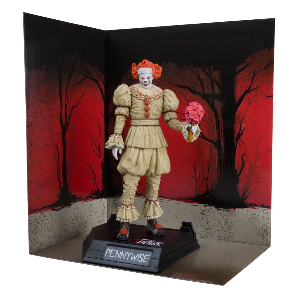 IT: Welcome to Derry Movie Maniacs PVC Statue Pennywise (Flashback) (Gold Label) 16 cm