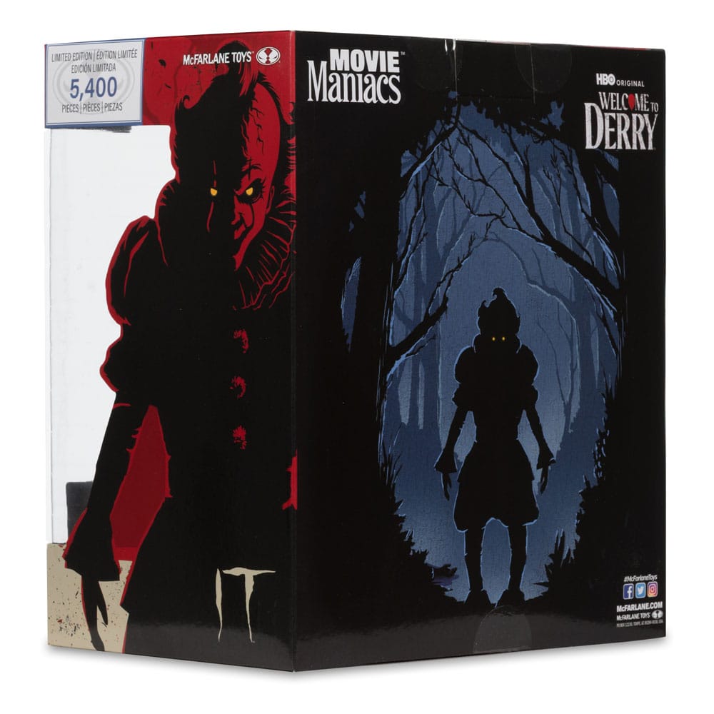 IT: Welcome to Derry Movie Maniacs PVC Statue Pennywise (Flashback) (Gold Label) 16 cm