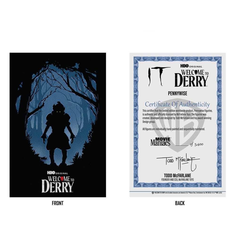 IT: Welcome to Derry Movie Maniacs PVC Statue Pennywise (Flashback) (Gold Label) 16 cm