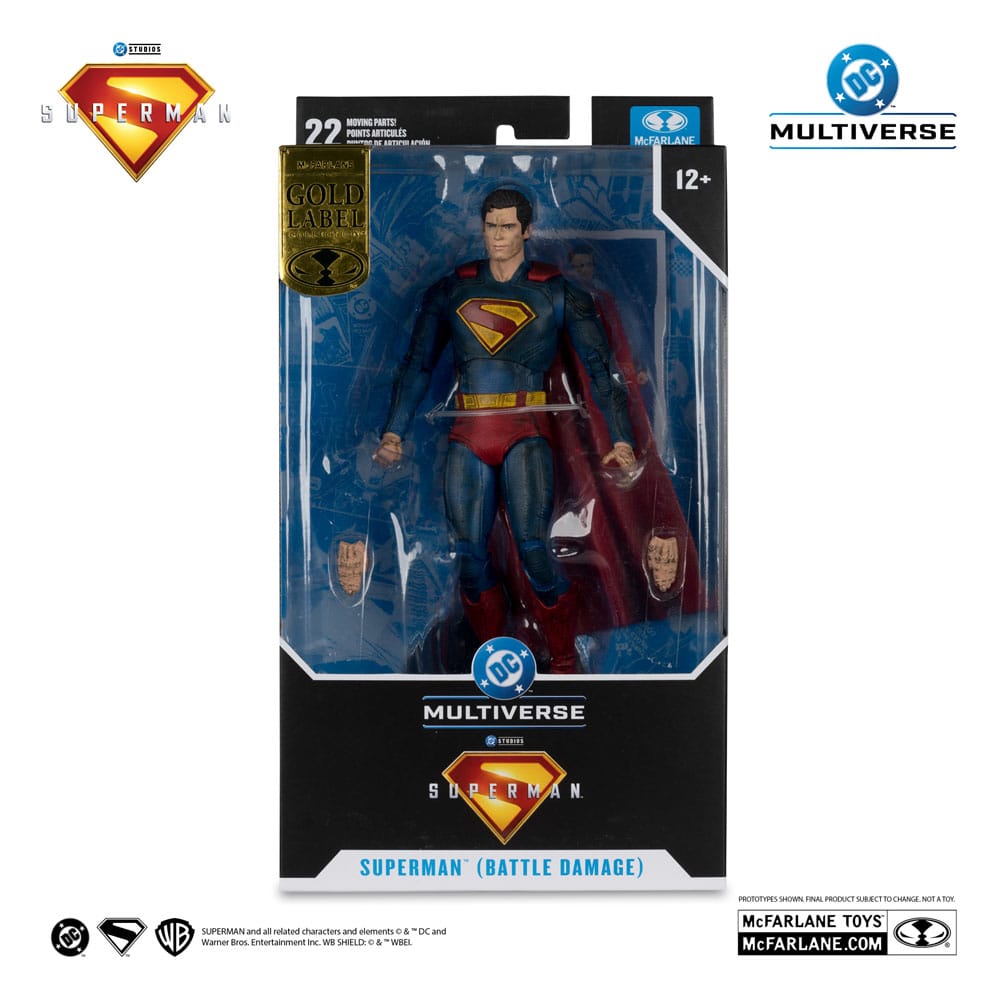 DC Comics: Superman 2025 Action Figure Battle Damaged Gold Label Exclusive
