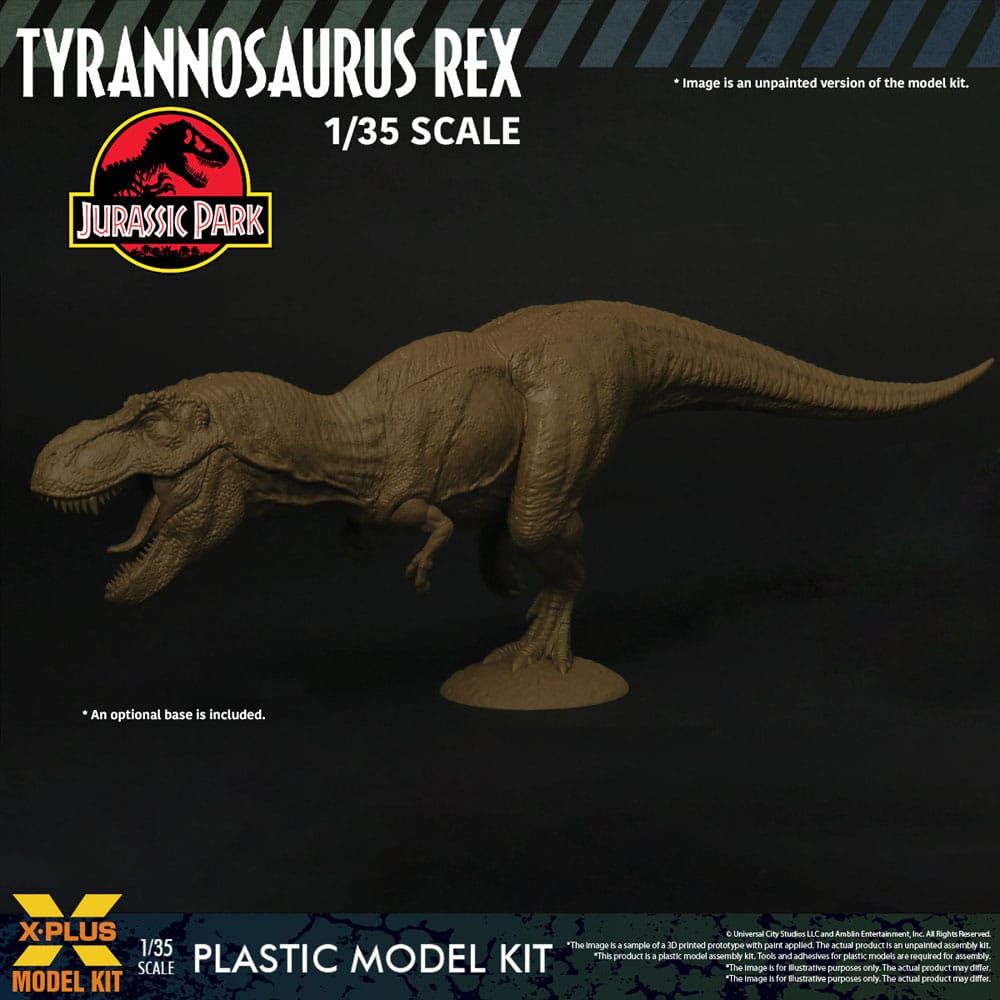 Jurassic Park: Plastic Model Kit 1:35 Tyrannosaurus Rex 42 cm - Unpainted