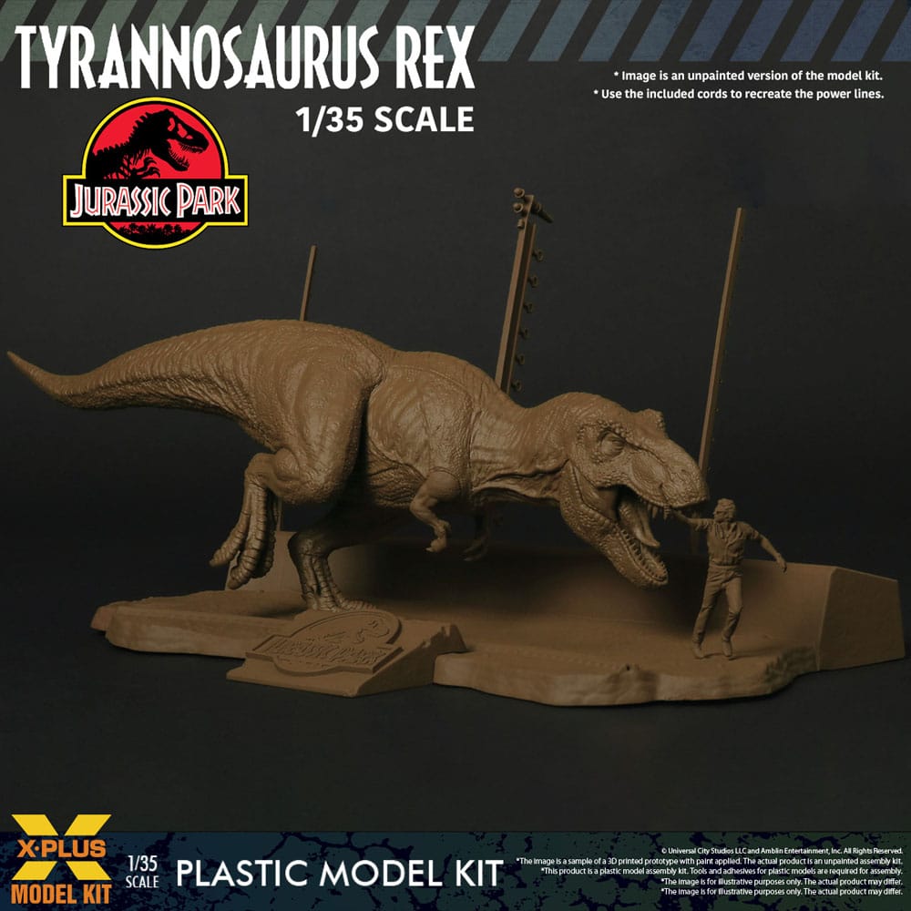 Jurassic Park: Plastic Model Kit 1:35 Tyrannosaurus Rex 42 cm - Unpainted