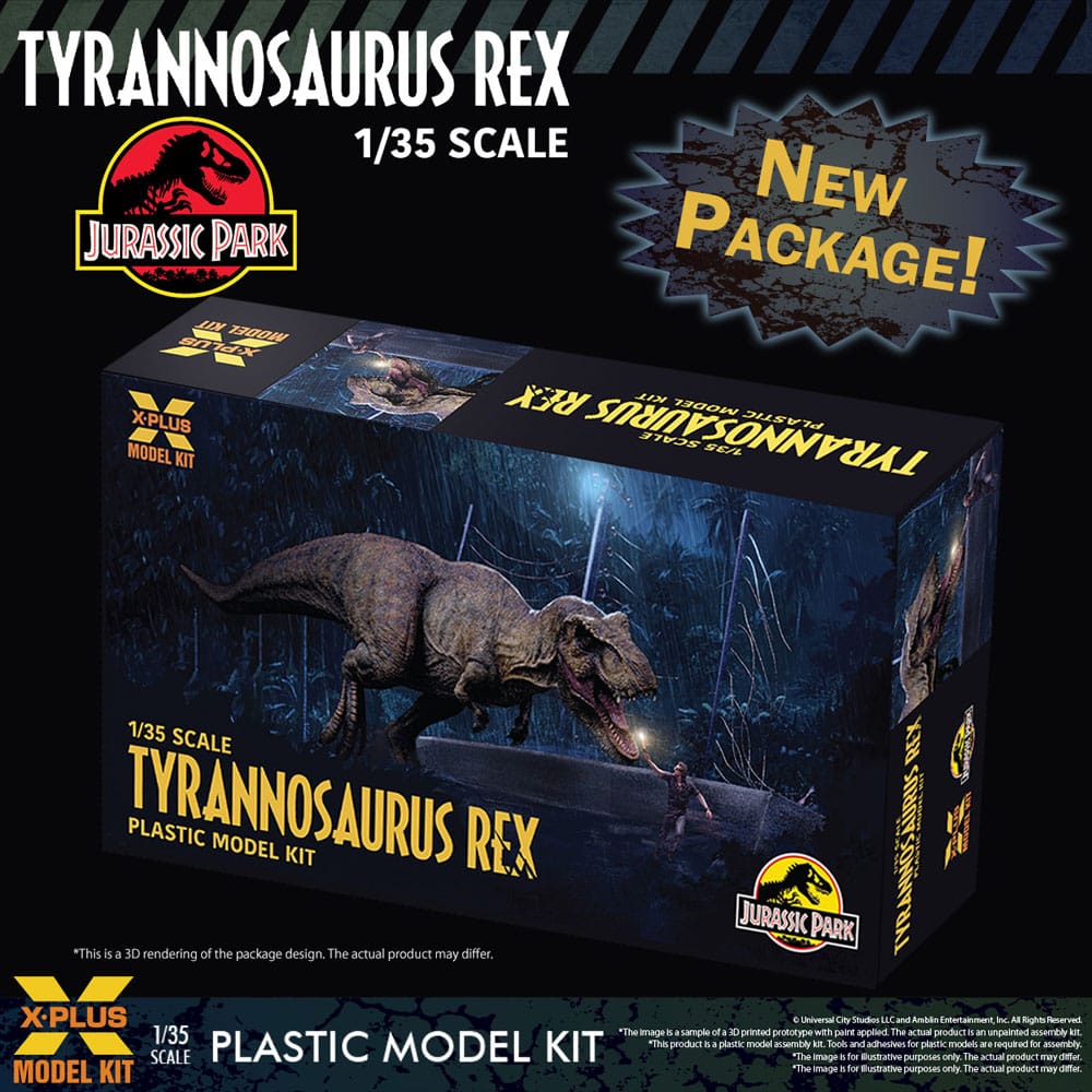 Jurassic Park: Plastic Model Kit 1:35 Tyrannosaurus Rex 42 cm - Unpainted