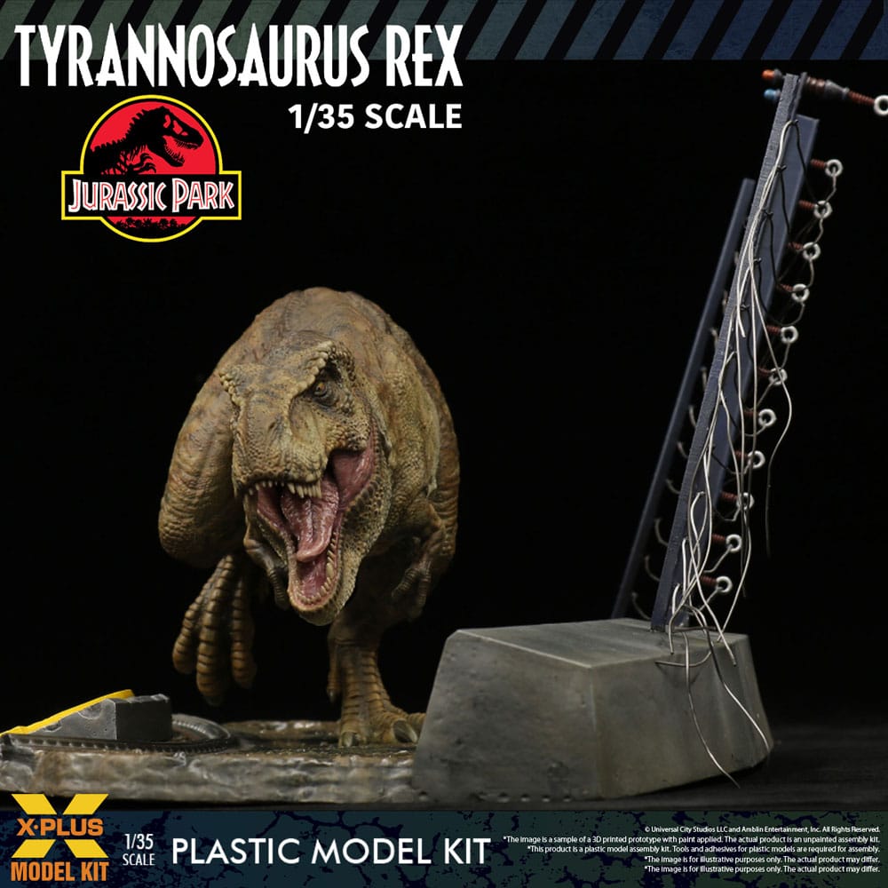 Jurassic Park: Plastic Model Kit 1:35 Tyrannosaurus Rex 42 cm - Unpainted