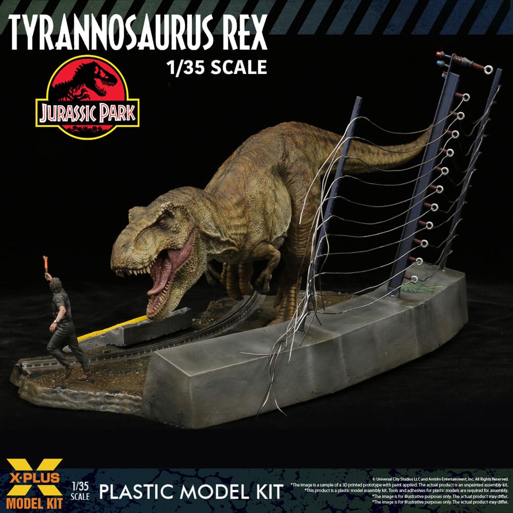 Jurassic Park: Plastic Model Kit 1:35 Tyrannosaurus Rex 42 cm - Unpainted
