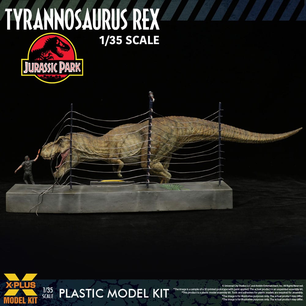 Jurassic Park: Plastic Model Kit 1:35 Tyrannosaurus Rex 42 cm - Unpainted