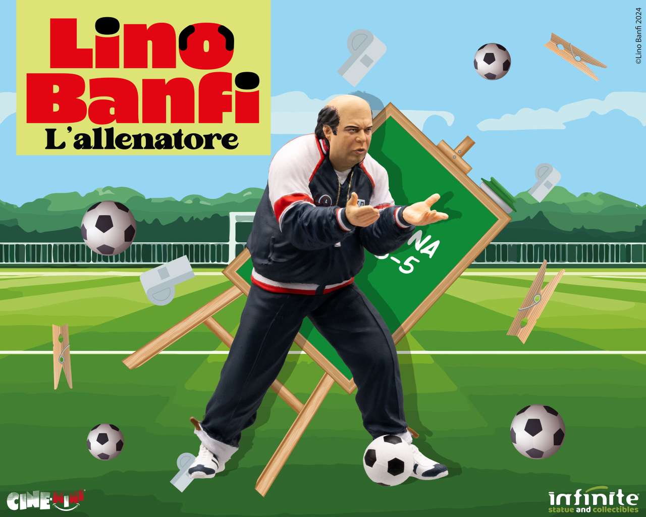 Infinite statue: Lino banfi l’allenatore nel pallone oronzo canà cinemini pvc