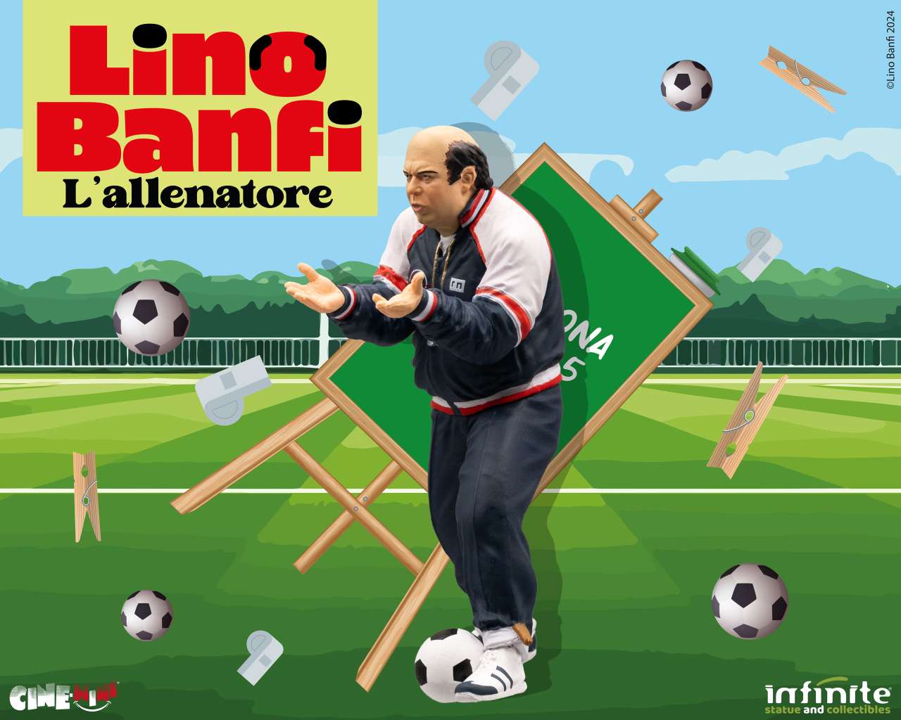 Infinite statue: Lino banfi l’allenatore nel pallone oronzo canà cinemini pvc