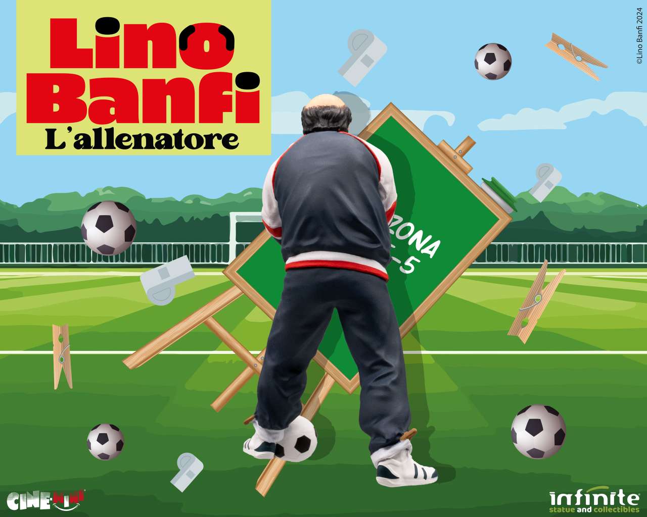 Infinite statue: Lino banfi l’allenatore nel pallone oronzo canà cinemini pvc