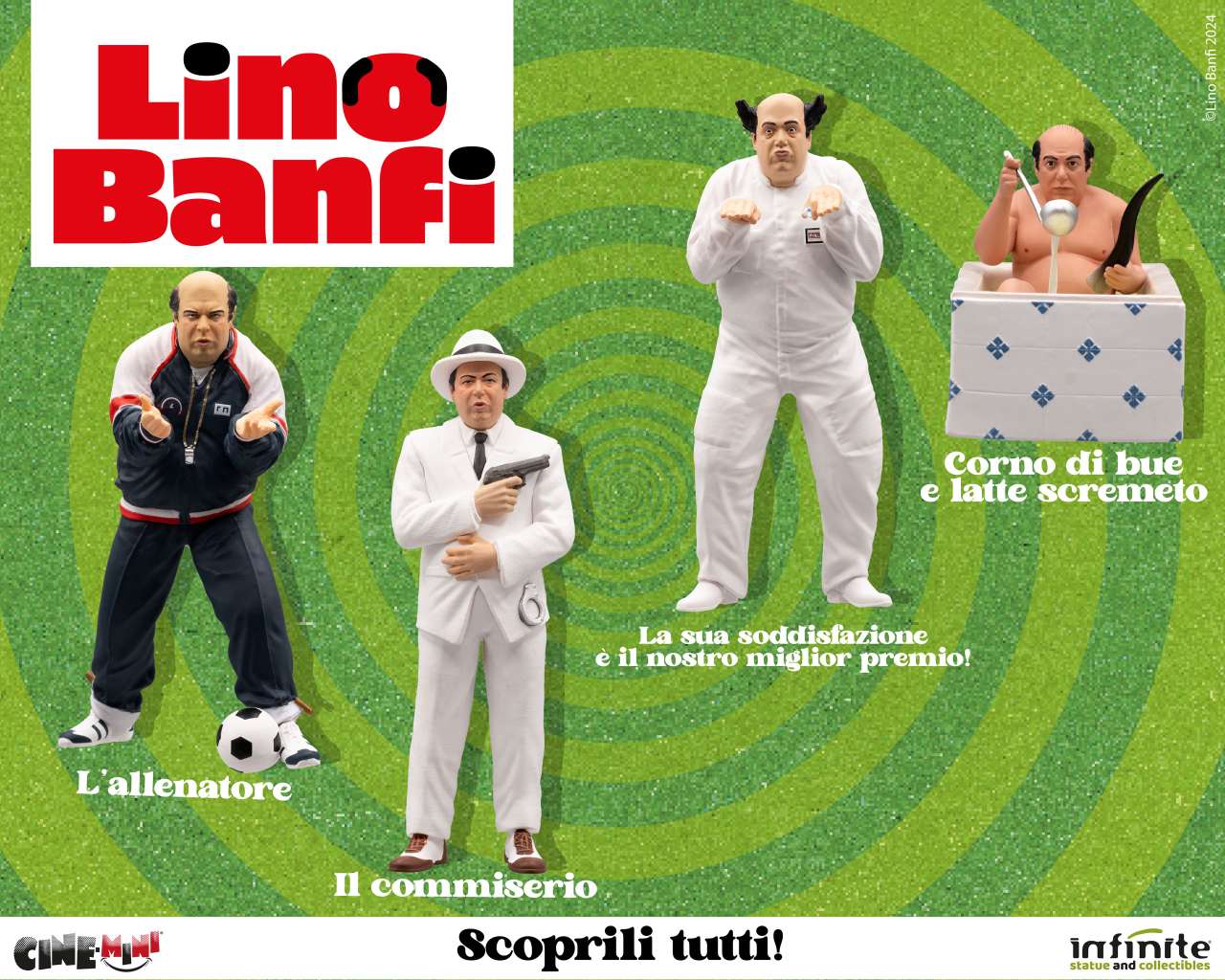 Infinite statue: Lino banfi l’allenatore nel pallone oronzo canà cinemini pvc