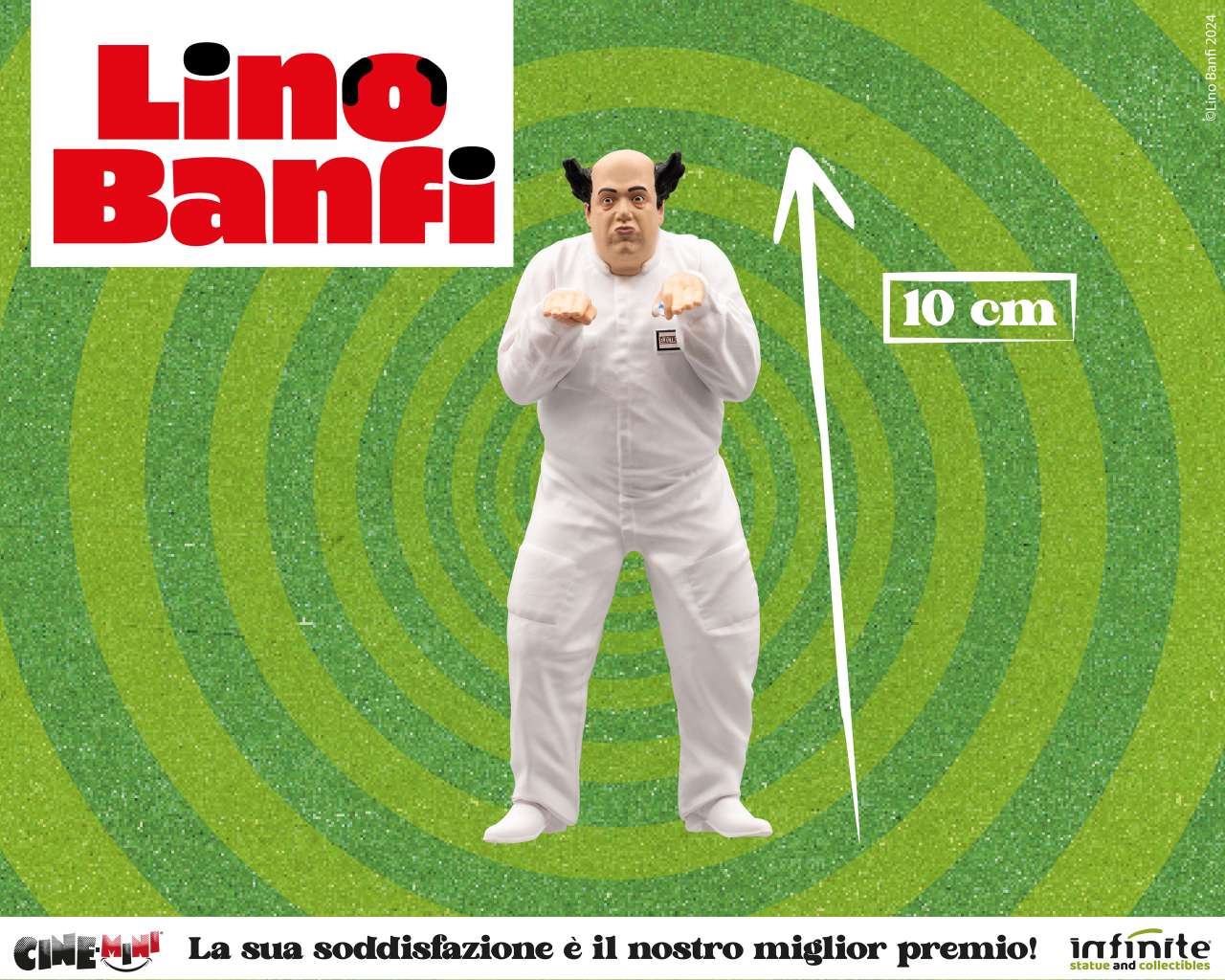 Infinite Statue: Lino banfi la sua soddisfazione e' il nostro miglior premio cinemini pvc