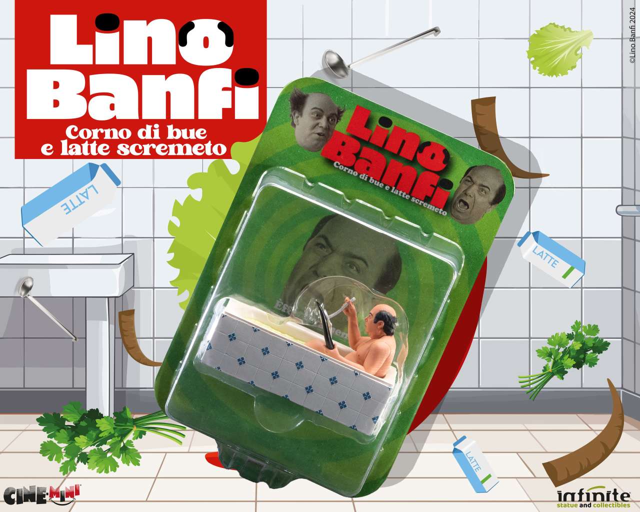 Infinite Statue: Lino banfi corno di bue e latte scremeto cinemini pvc