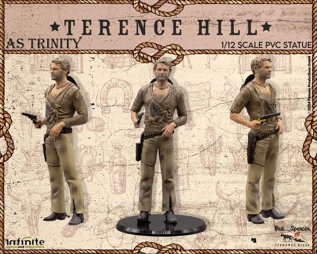 Infinite Statue: Terence hill as trinity 1/12 pvc statue