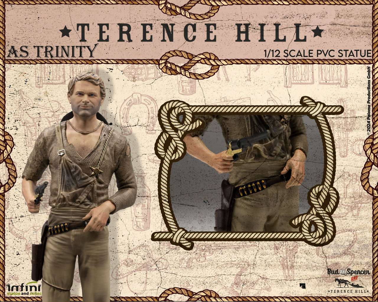 Infinite Statue: Terence hill as trinity 1/12 pvc statue