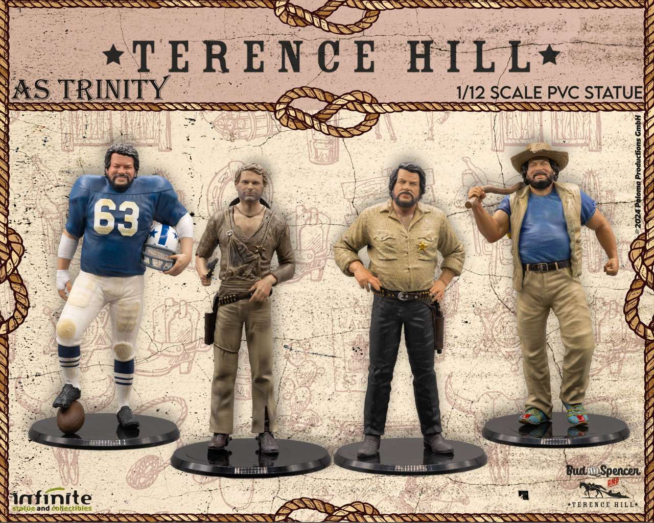 Infinite Statue: Terence hill as trinity 1/12 pvc statue