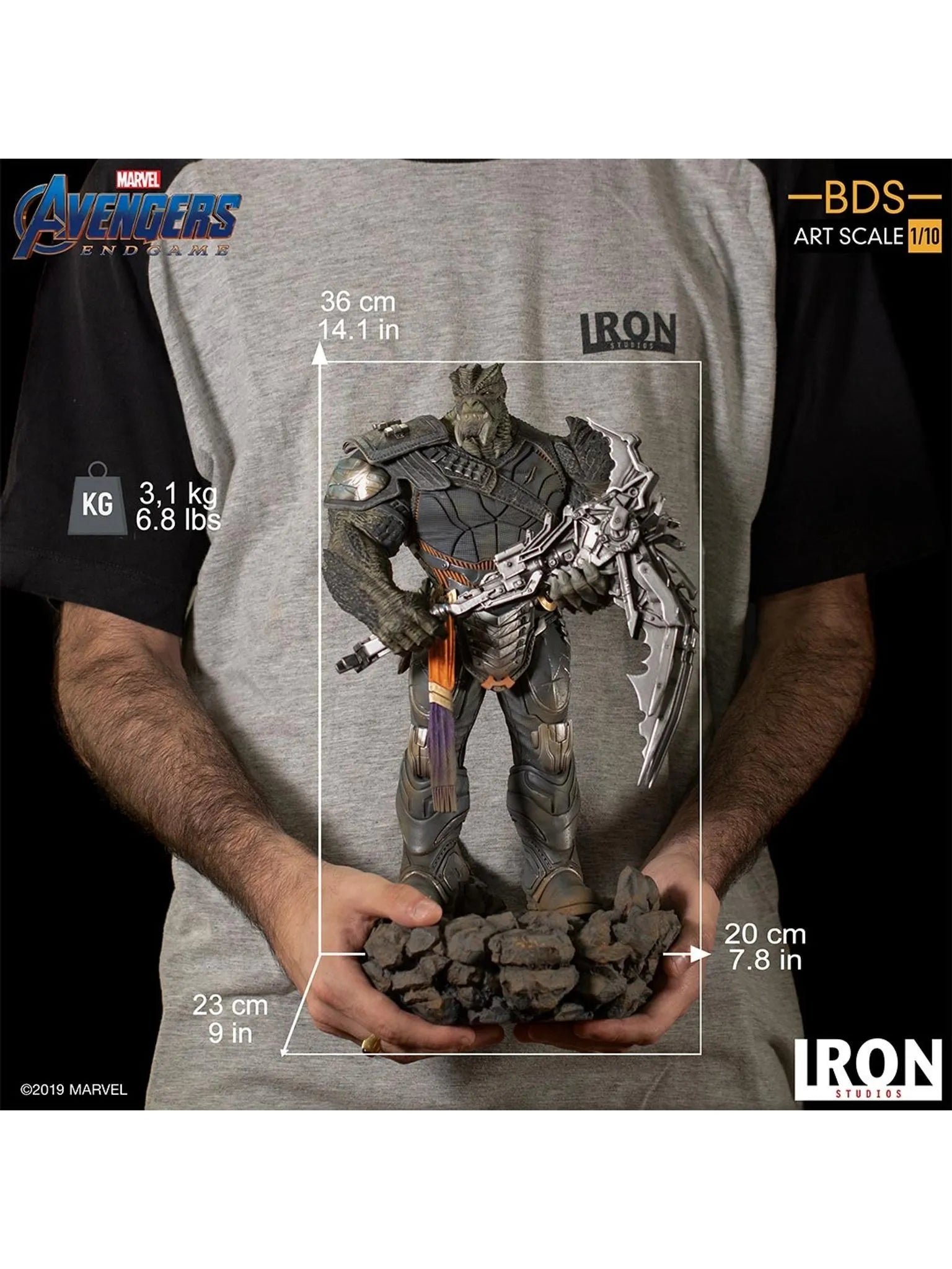 Marvel: Statue Cull Obsidian Black Order - Avengers: Endgame - Bds Art Scale 1/10 - Iron Studios