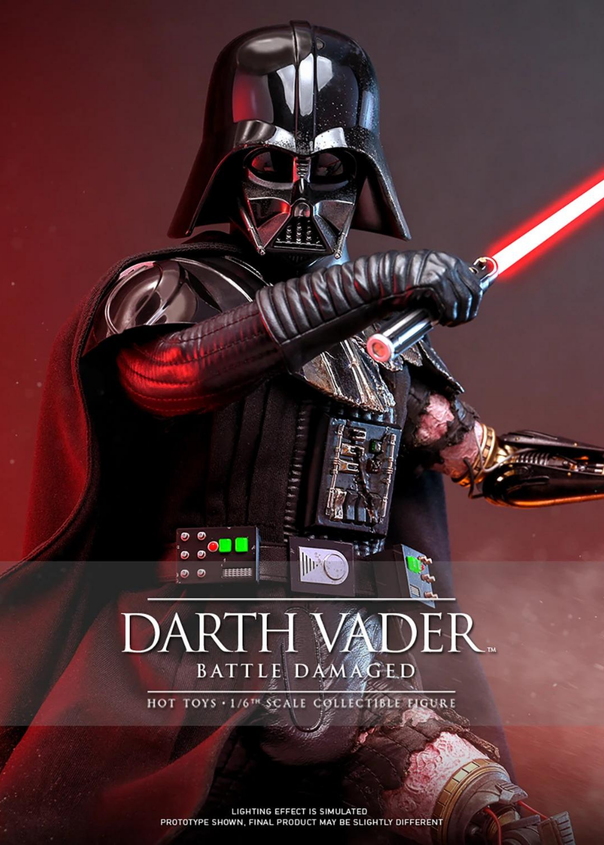 Star Wars: Action Figure 1/6 Darth Vader (Battle Damaged) 35 cm