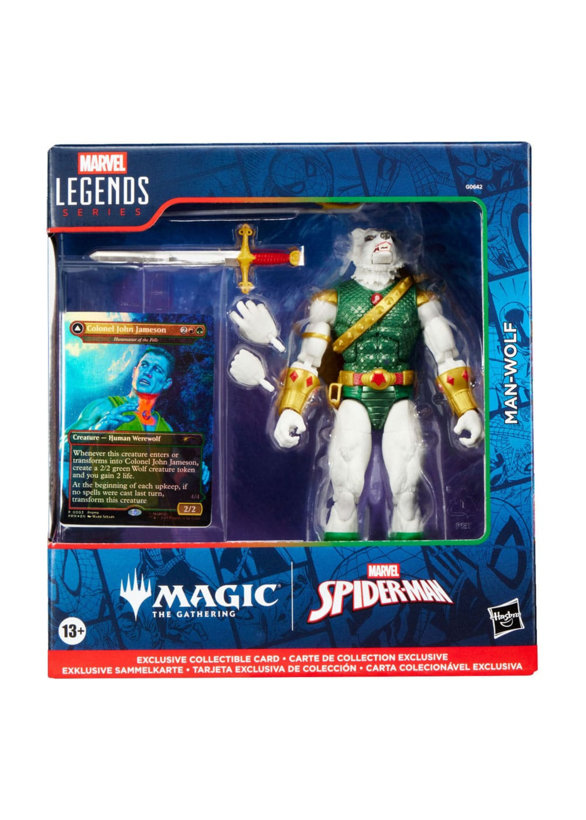Marvel Legends Magic: The Gathering Action Figure Man-Wolf (plus Exclusive Foil Card) 15 cm