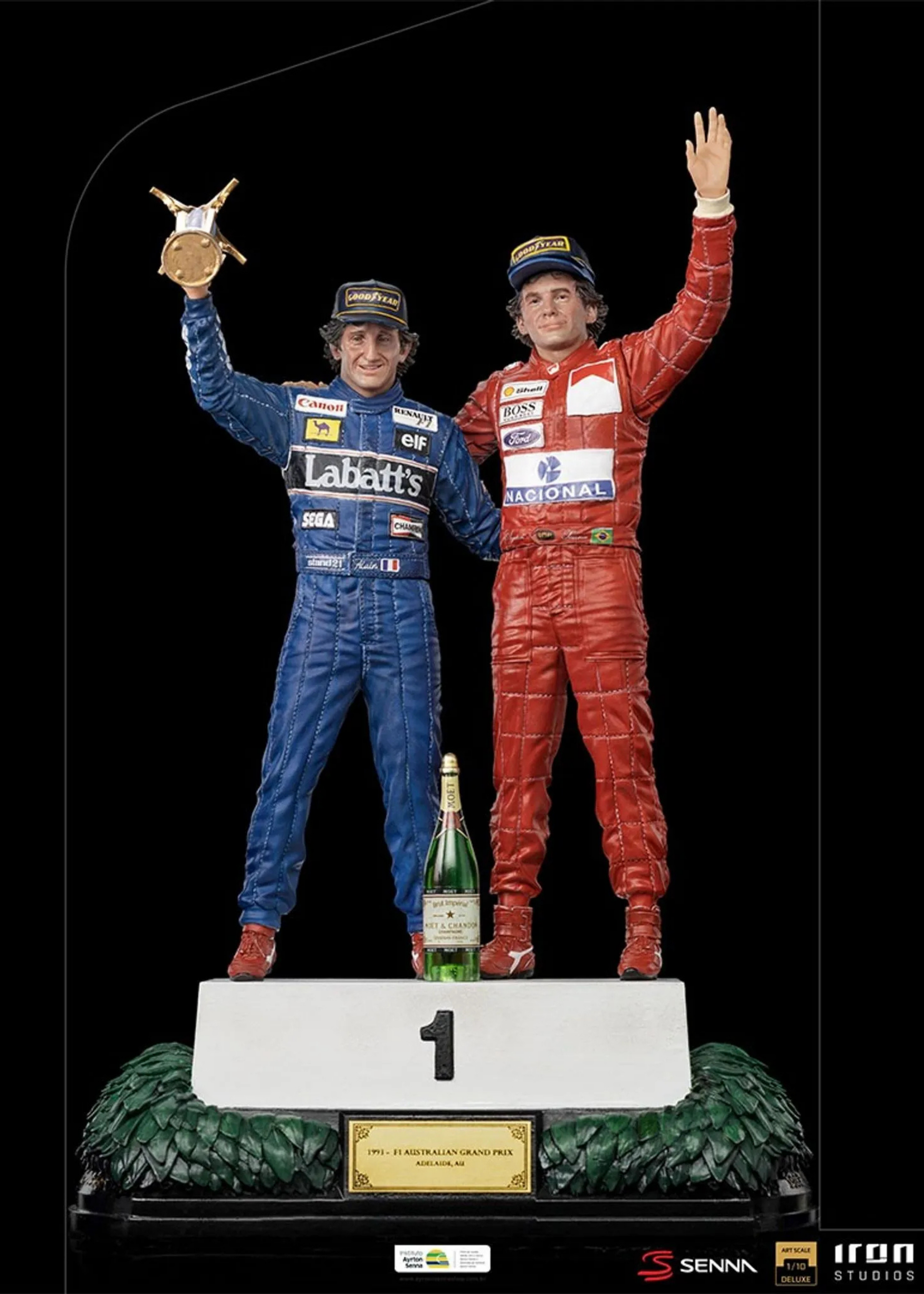 F1: Ayrton Senna Deluxe Art Scale Statue 1/10 Alain Prost & Ayrton Senna (The Last Podium 1993) 27 cm