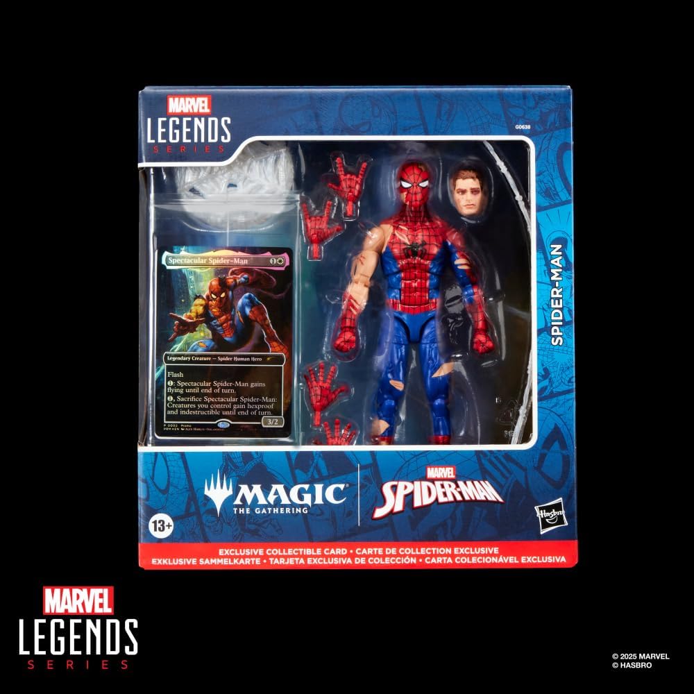 Marvel Legends Magic: The Gathering Action Figure Battle-Damaged Spider-Man (plus Exclusive Foil Card) 15 cm