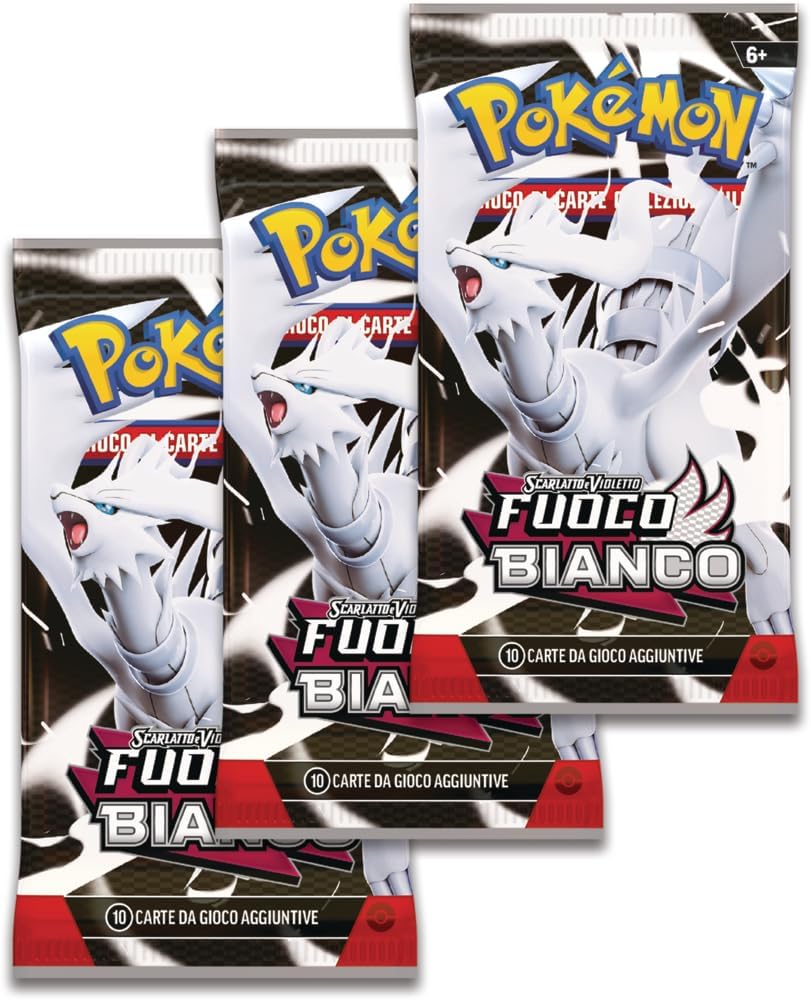 Pokemon TCG: Luce Nera e Fuoco Bianco Collezione con Adesivi Set scarlatto e violetto