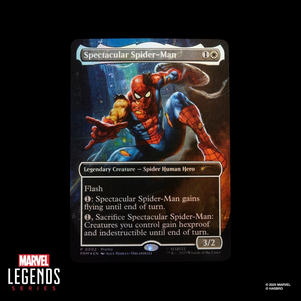 Marvel Legends Magic: The Gathering Action Figure Battle-Damaged Spider-Man (plus Exclusive Foil Card) 15 cm