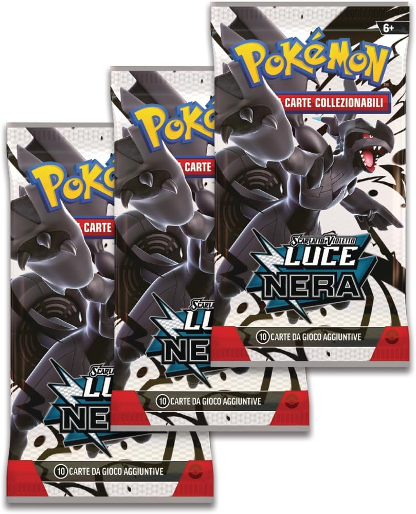 Pokemon TCG: Luce Nera e Fuoco Bianco Collezione con Adesivi Set scarlatto e violetto