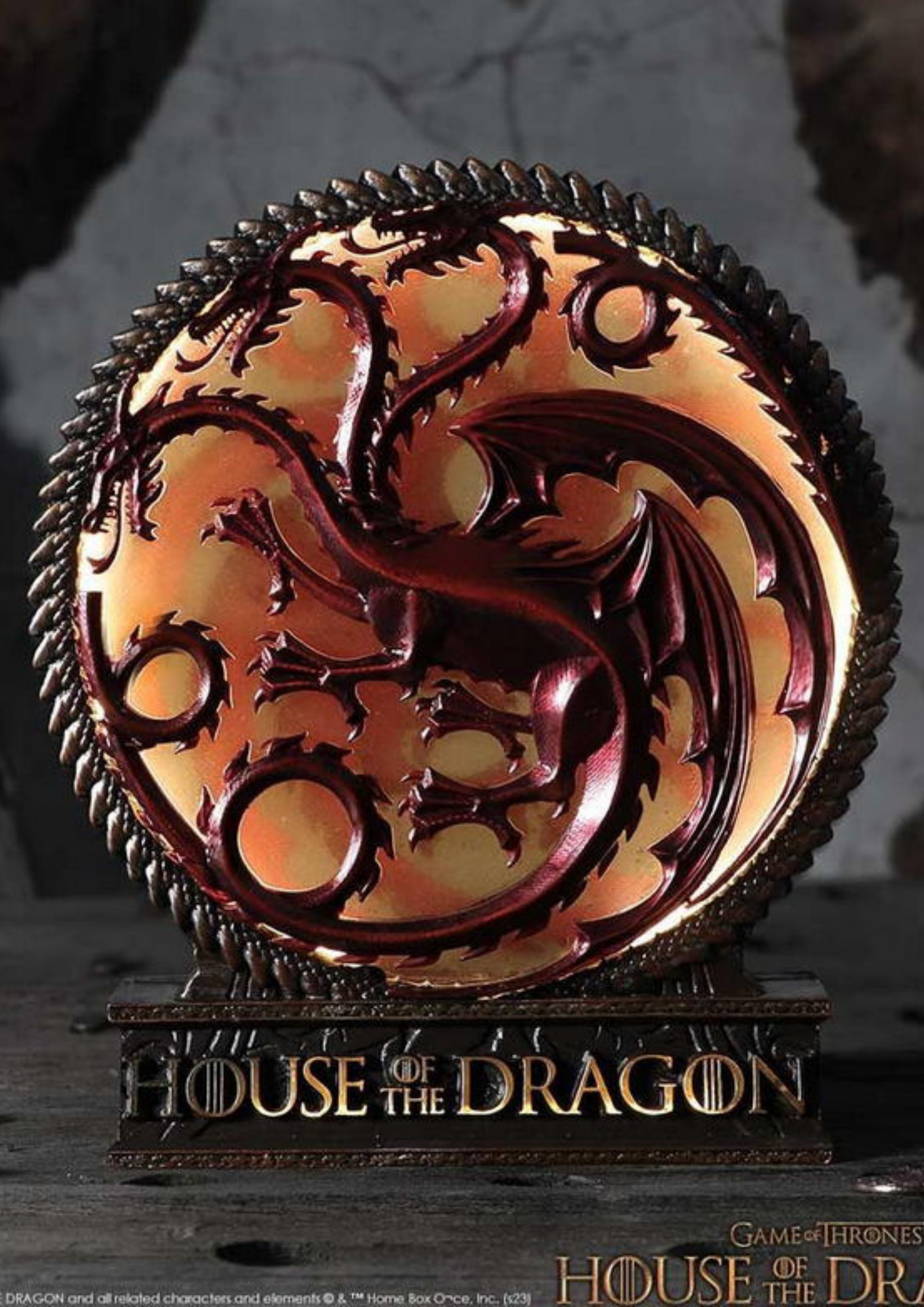 Game of Thrones: House of the Dragon LED-Light Logo 20 cm - Lampada