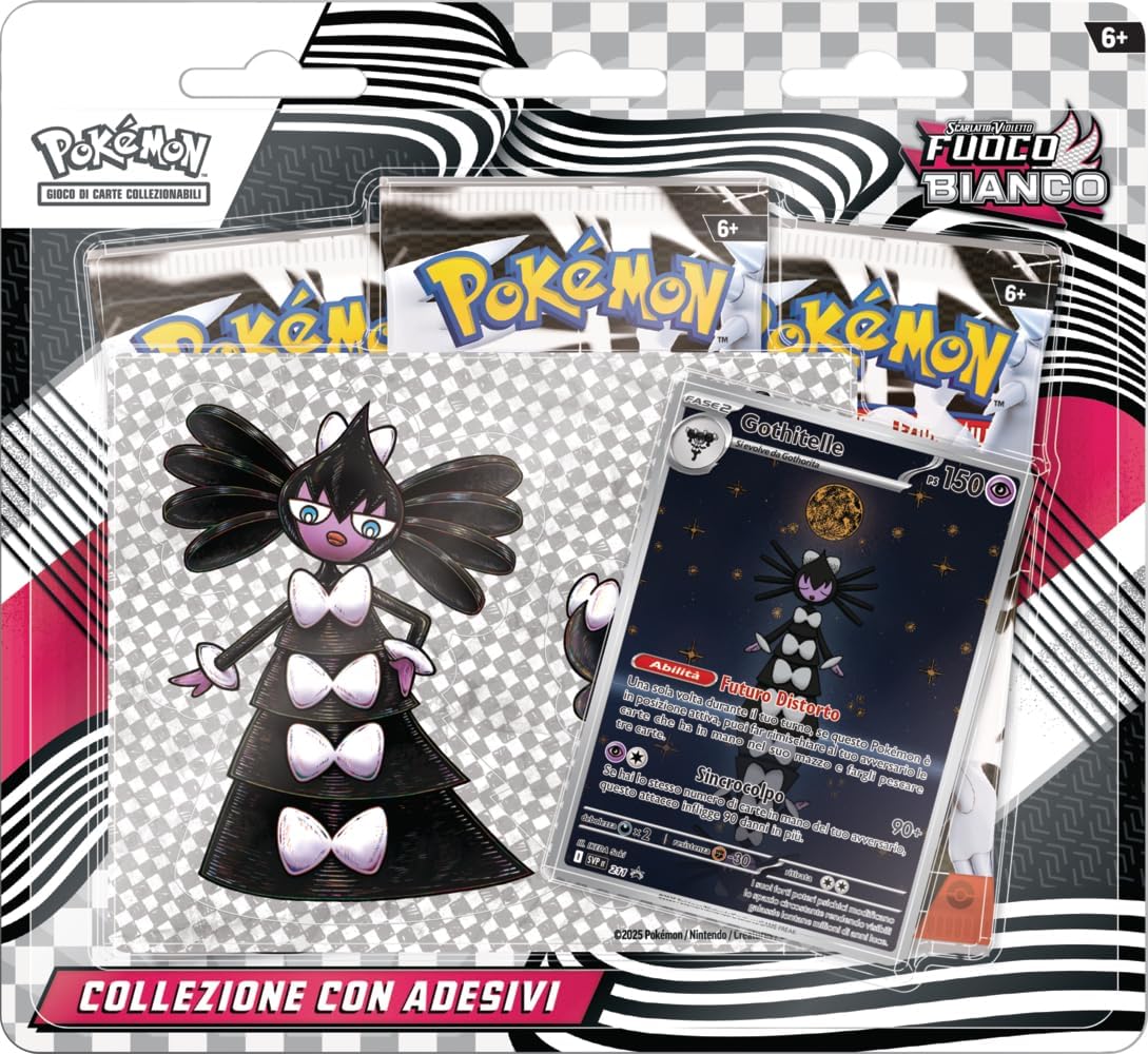 Pokemon TCG: Luce Nera e Fuoco Bianco Collezione con Adesivi Set scarlatto e violetto