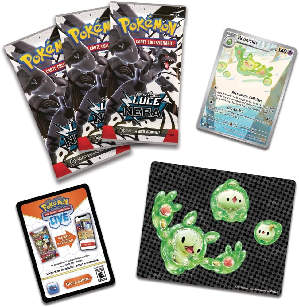 Pokemon TCG: Luce Nera e Fuoco Bianco Collezione con Adesivi Set scarlatto e violetto