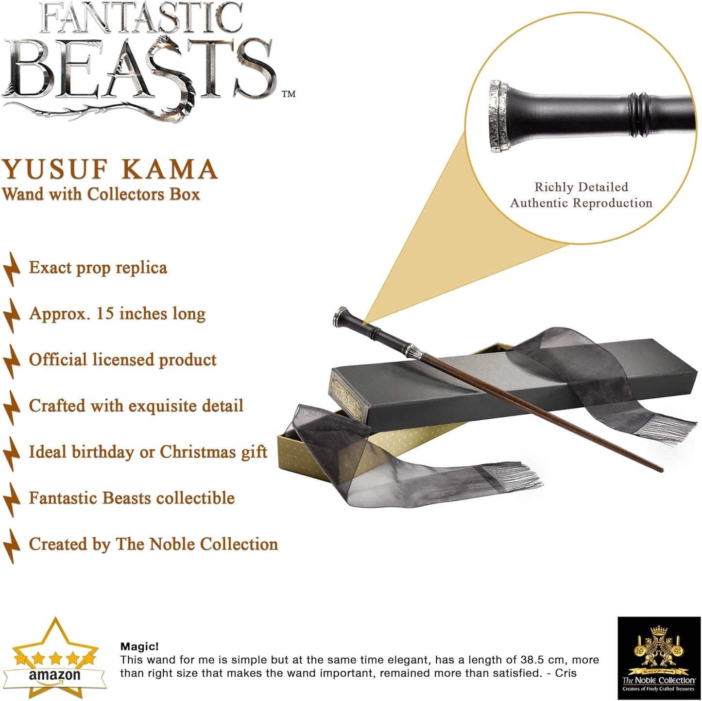 Fantastic Beasts: Harry Potter - Yusuf Kama Wand - Ollivander Bacchetta