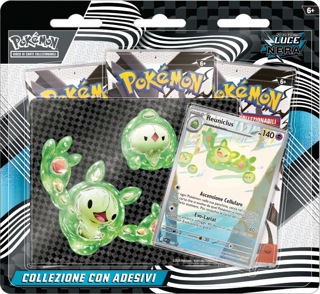 Pokemon TCG: Luce Nera e Fuoco Bianco Collezione con Adesivi Set scarlatto e violetto