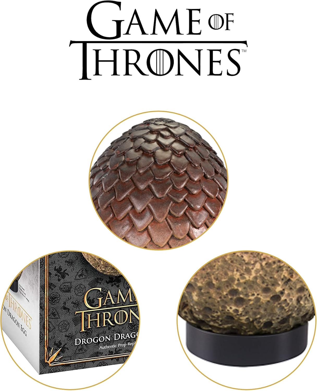 Game of Thrones: Dragon Egg Prop Replica Drogon 20 cm