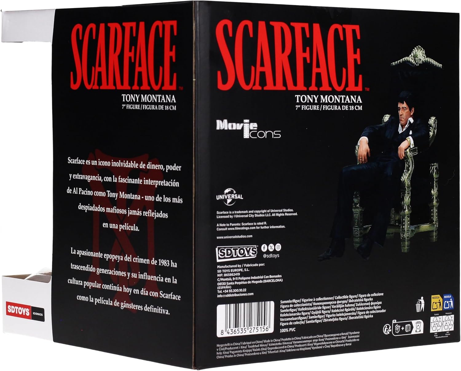Scarface: Movie Icons PVC Statue Tony Montana 18 cm
