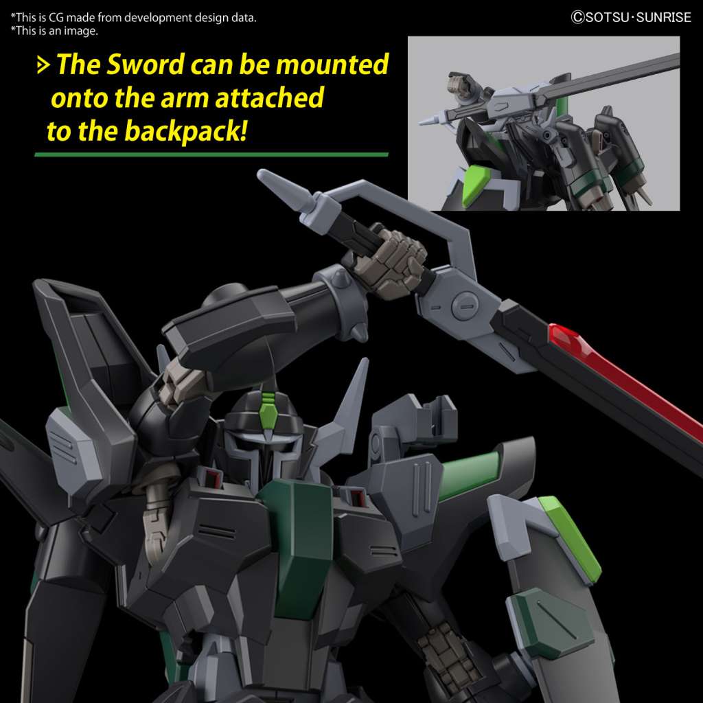 Gunpla: Bandai Model Kit - Hg black knight squad rud ro a 1/144 (Griffin Arbalest Custom) #247