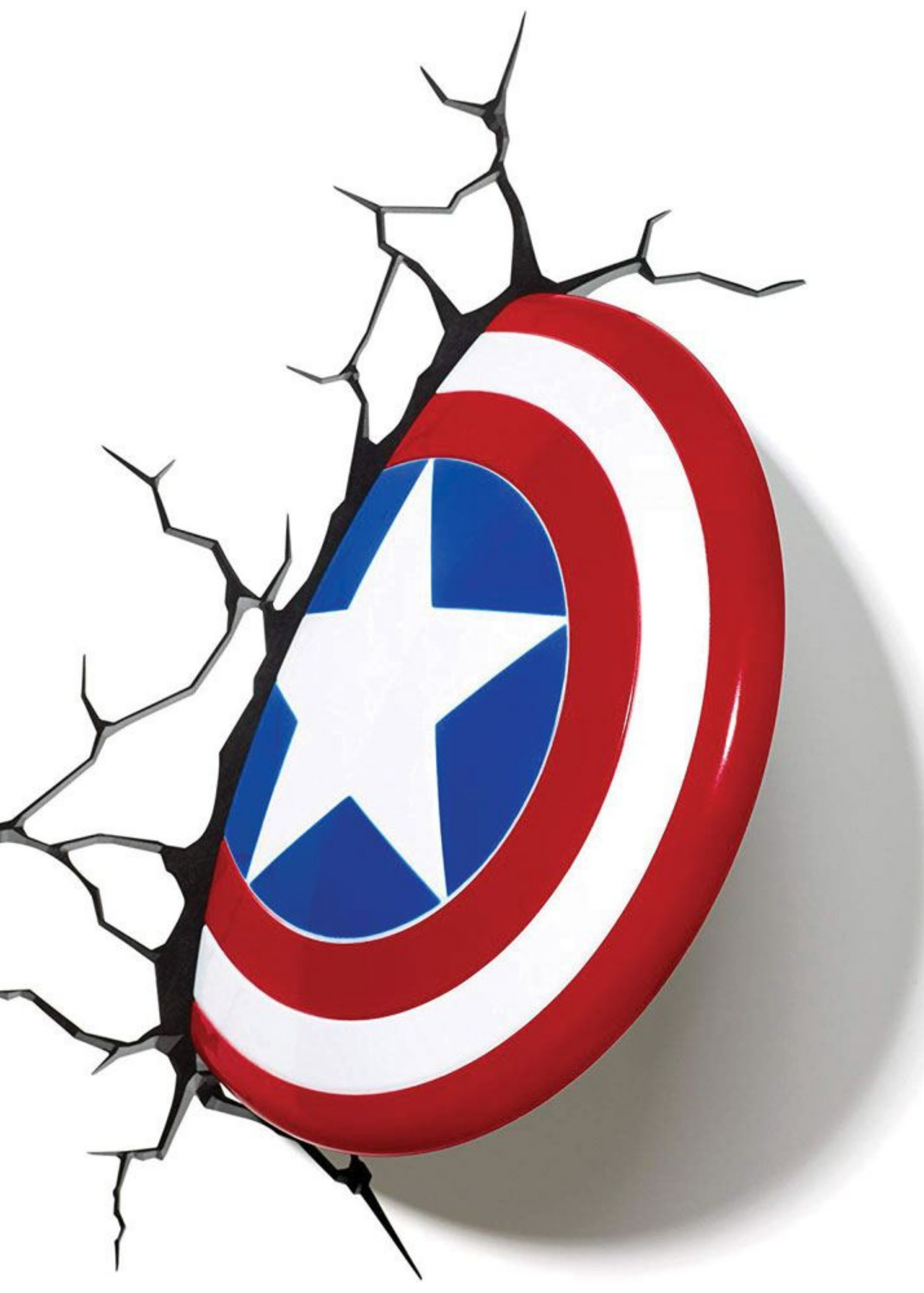 Marvel: 3D LED Light da parete Captain America Shield