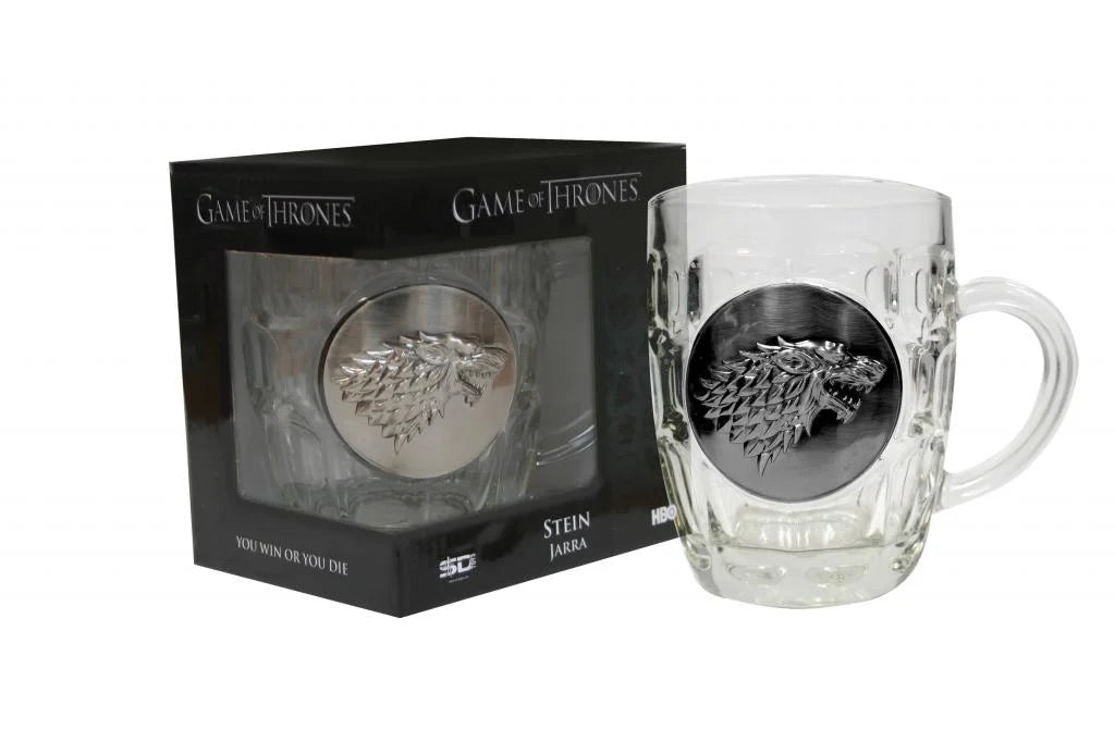 Game Of Thrones: Crystal Stein with Metallic Logo - Stark