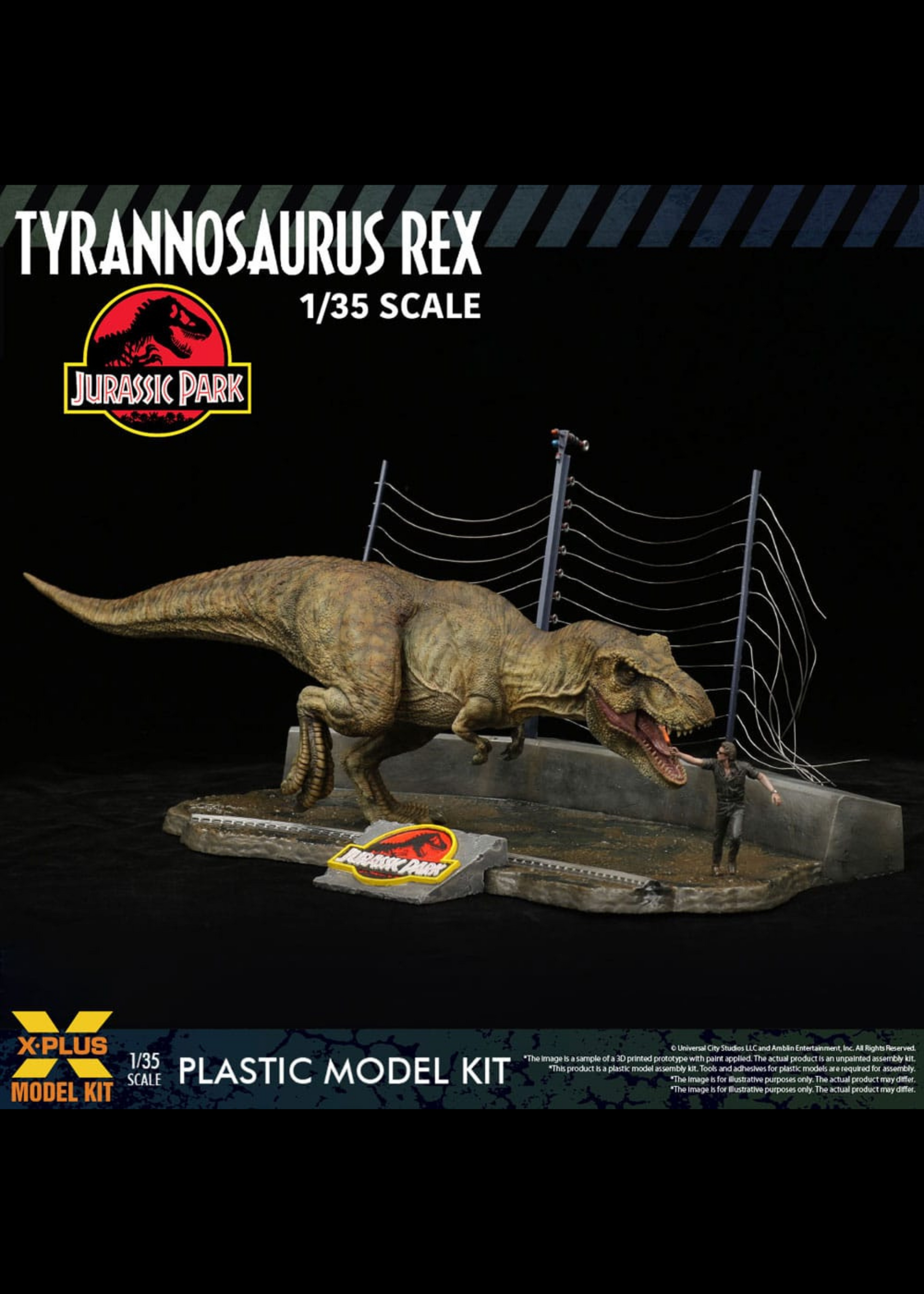 Jurassic Park: Plastic Model Kit 1:35 Tyrannosaurus Rex 42 cm - Unpainted