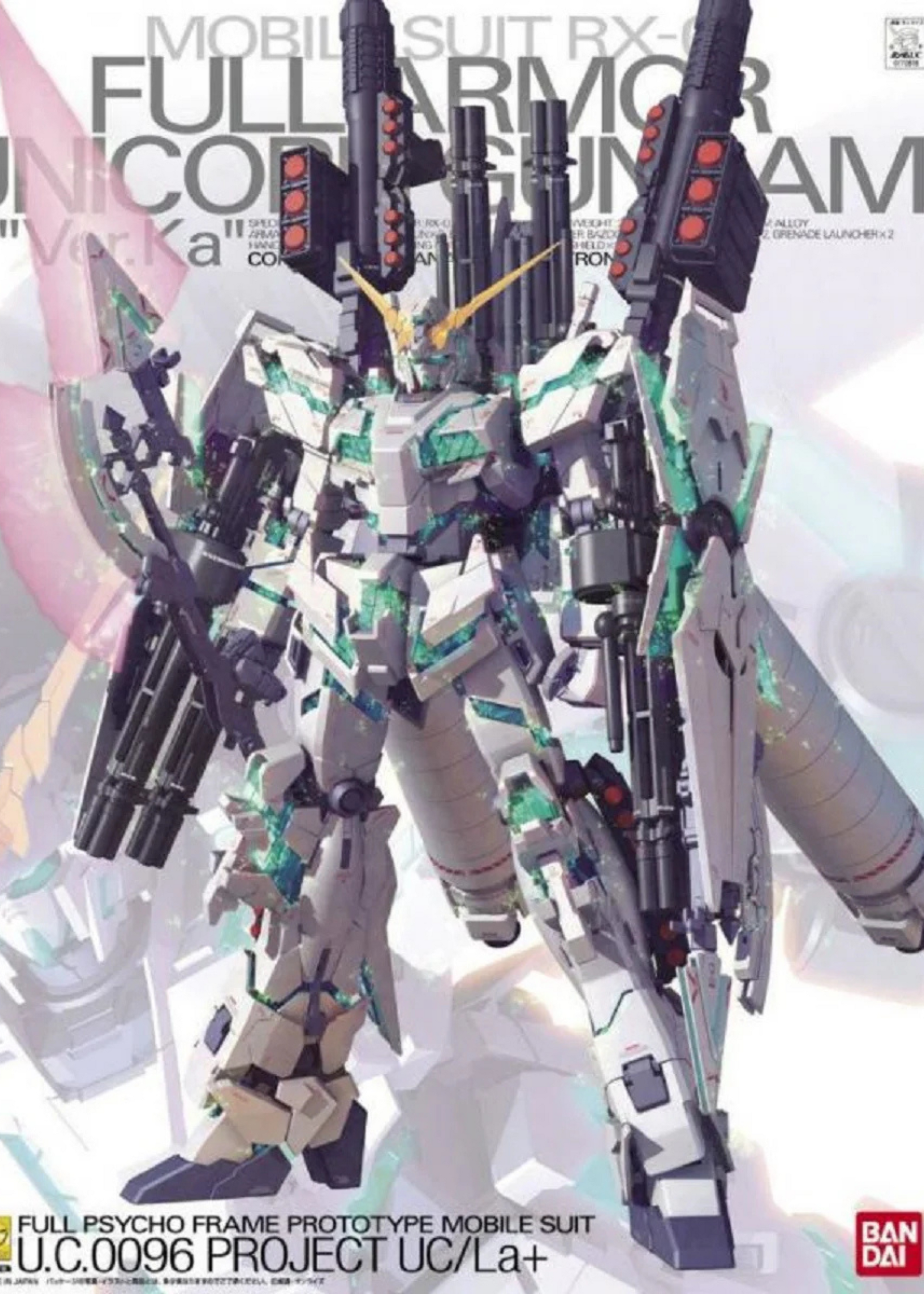 Gunpla: Bandai Model Kit - MG gundam unicorn rx-0 full armor ver. ka. 1/100