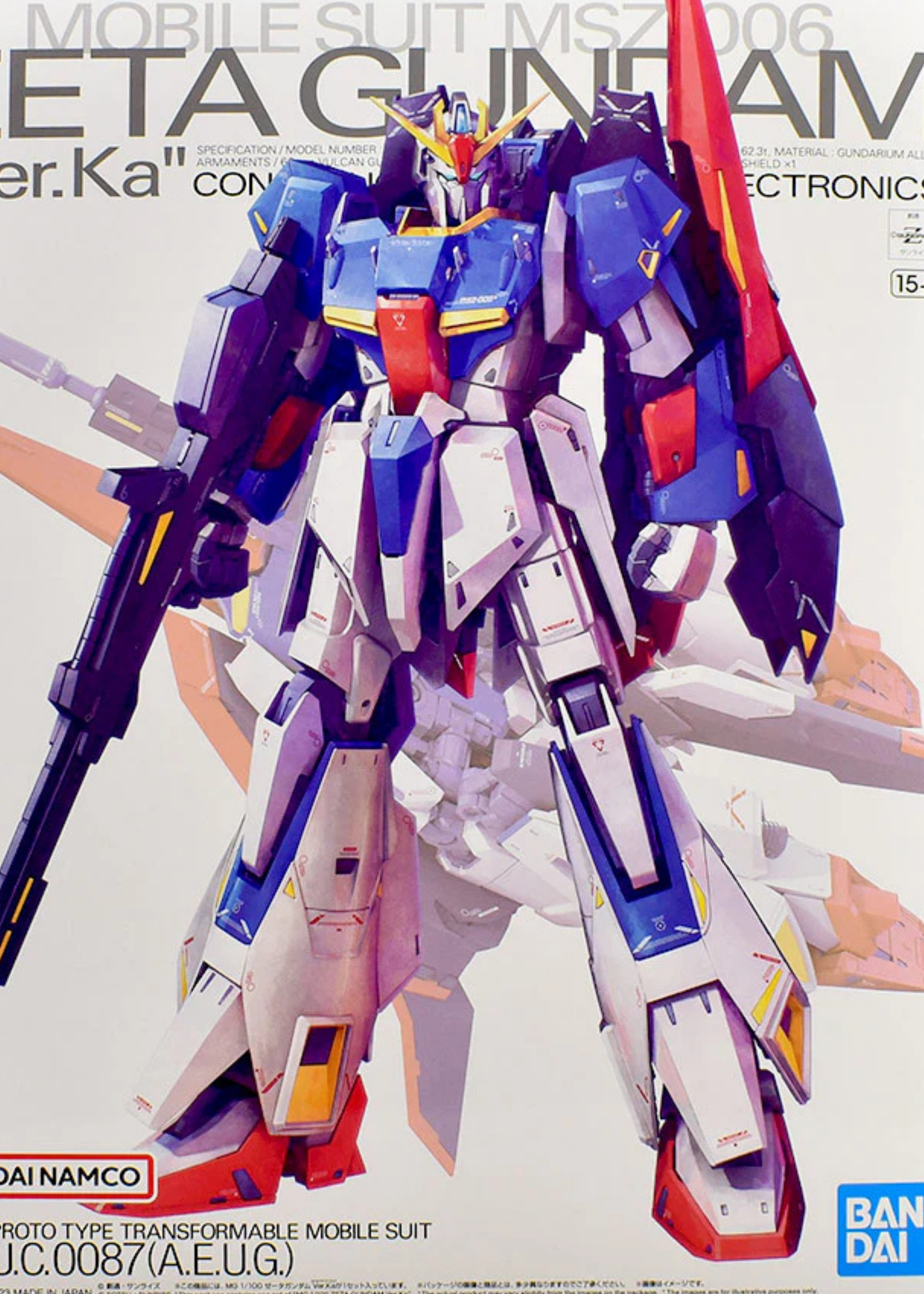 Gunpla: Bandai Model Kit - MG gundam zeta VER. KA. 1/100