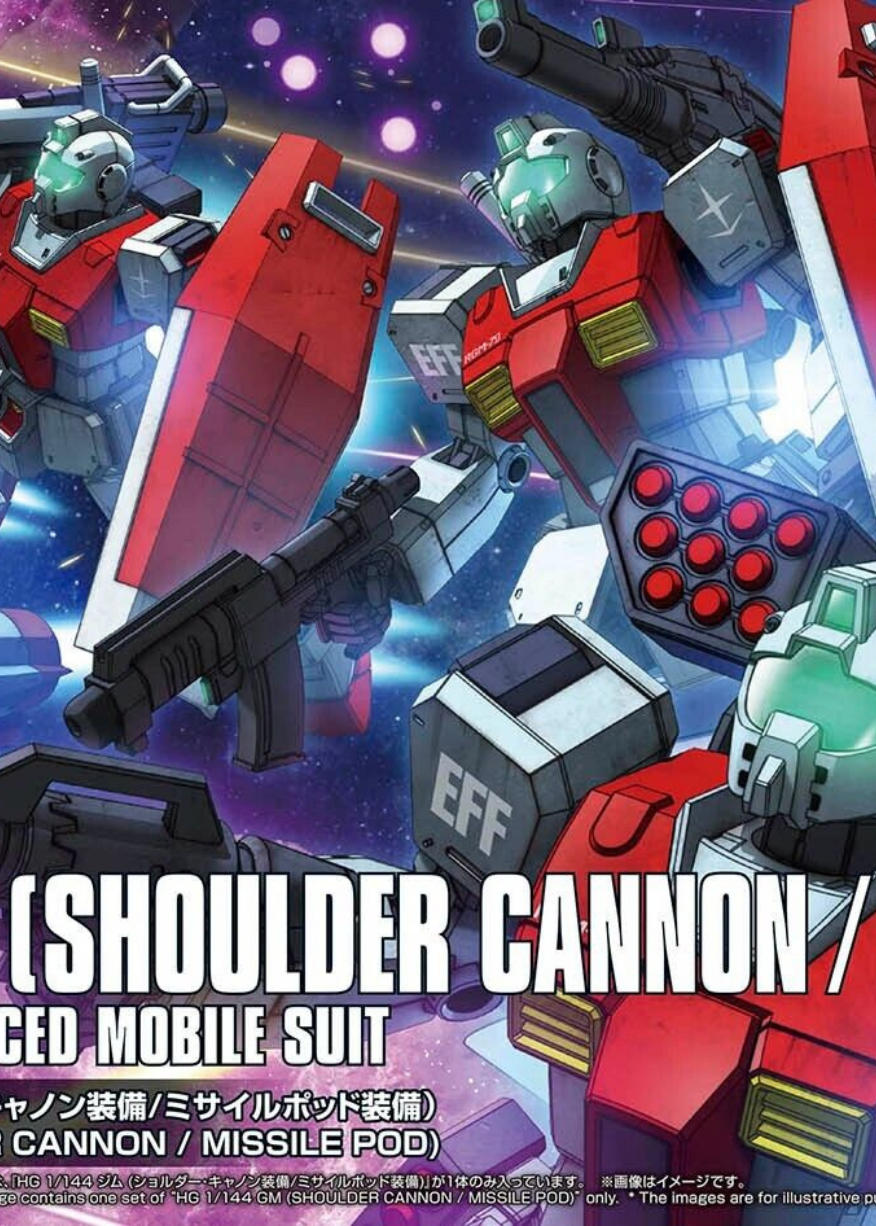 Gunpla: Bandai Model Kit - HG gm shoulder cannon / missile pod 1/144 RGM - 79