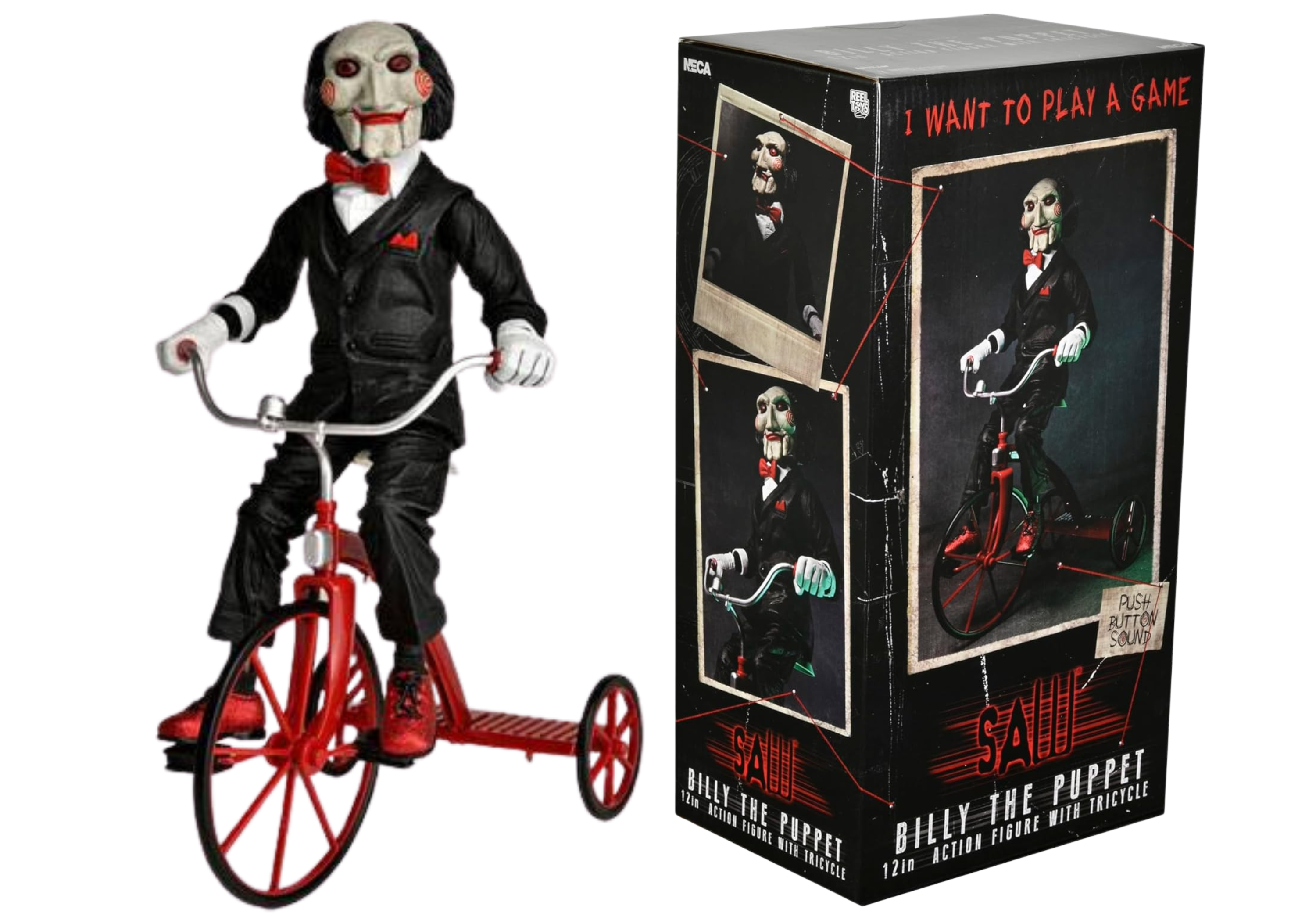 Saw Action Figure with Sound Billy with Tricyle 30 cm