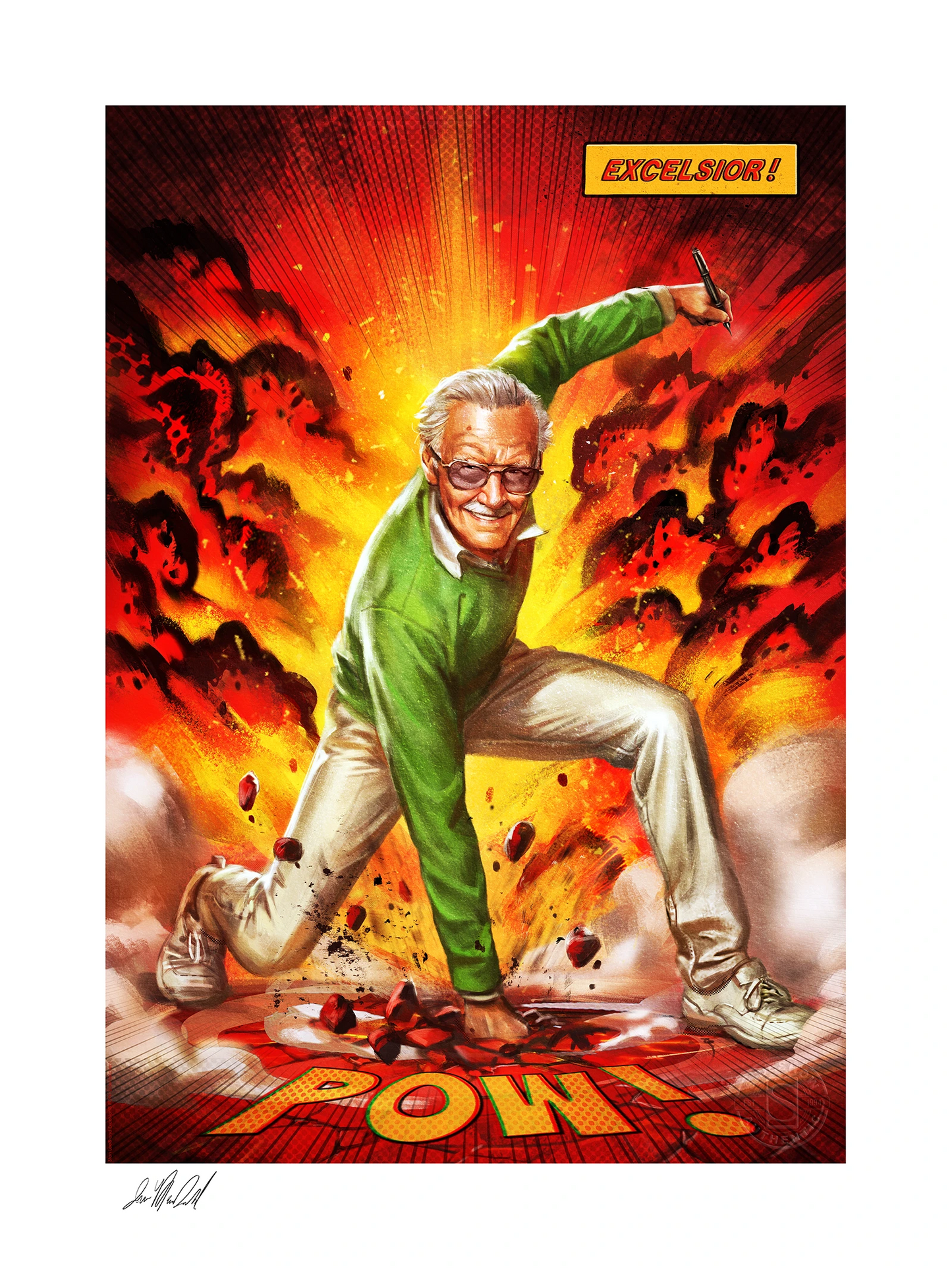 Marvel: Stan Lee Excelsior Unframed Art Print