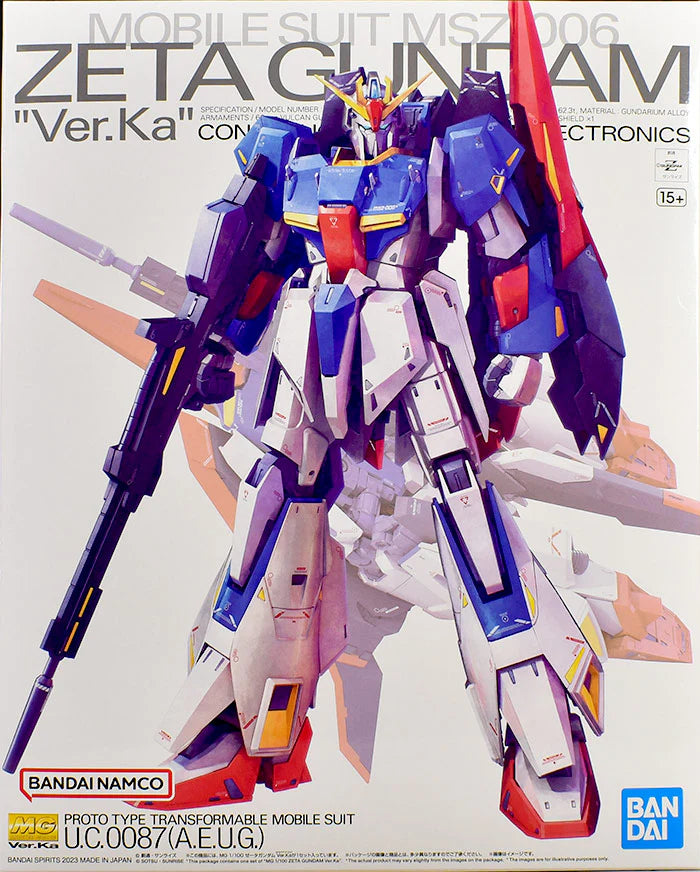 Gunpla: Bandai Model Kit - MG gundam zeta VER. KA. 1/100