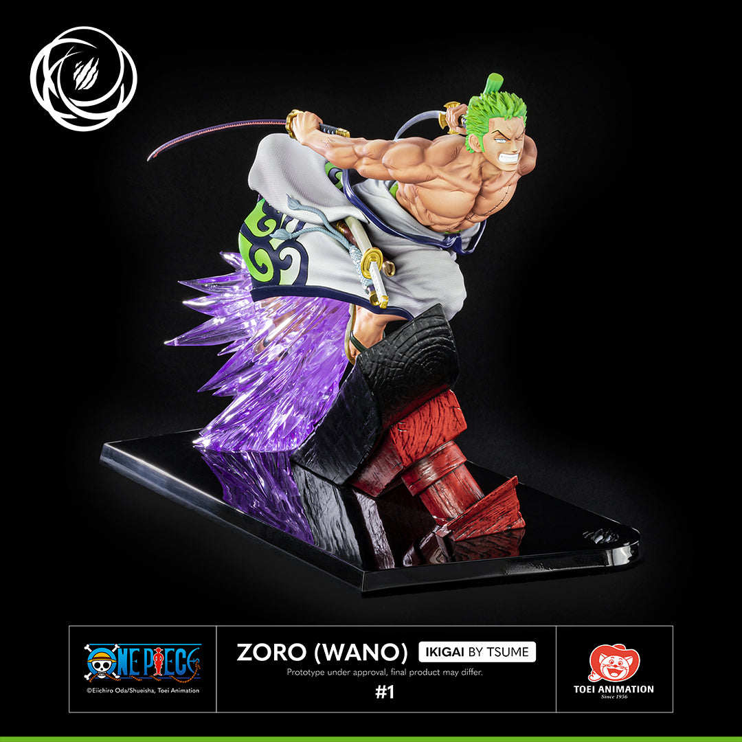One Piece Roronoa Zoro Juro 1/6 Polystone Statue Wano Country Ikigai Tsume
